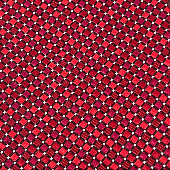 Vintage Silk Tie by Damon Red Black    SAVE:  2/$25   3/$30 - Picture 2 of 7